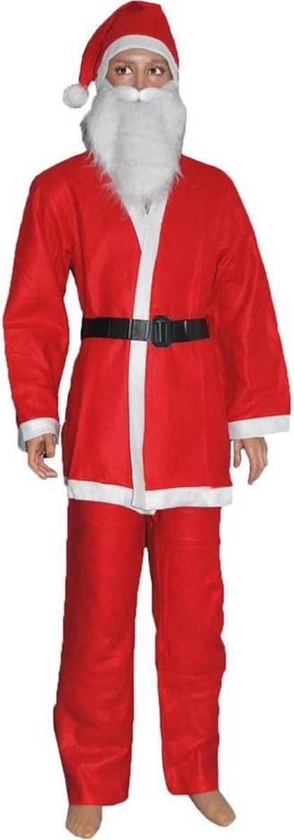 Budget Kerstman verkleed kostuum voor kinderen - Kerst verkleedkleding - Verkleden - Kerstmannen outfit/pak 98-110