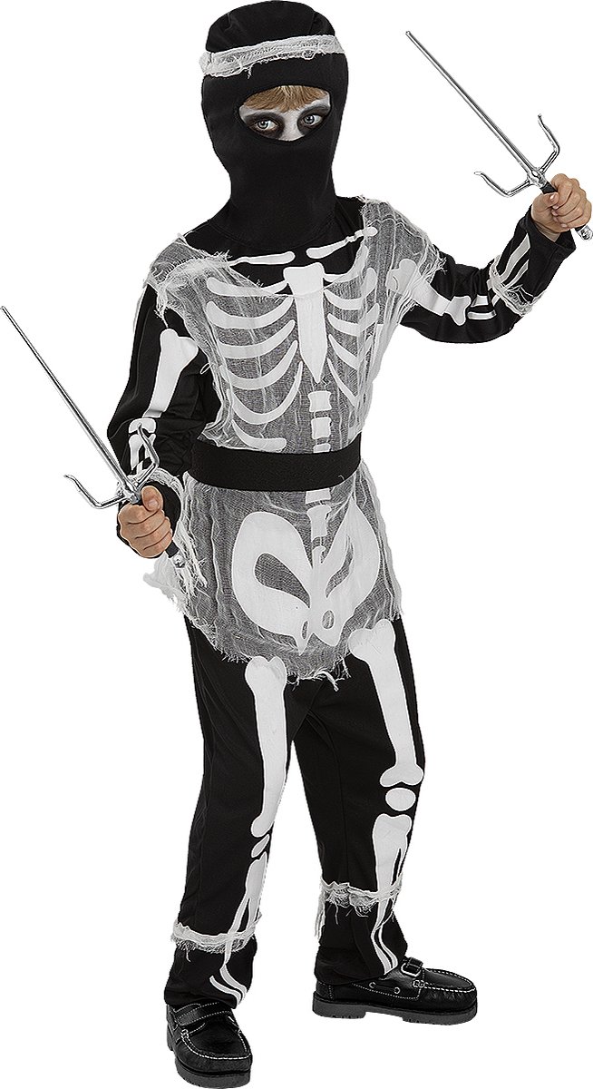 FUNIDELIA Zombie Ninja Skelettenkostuum Voor voor jongens - Maat: 122 - 134 cm