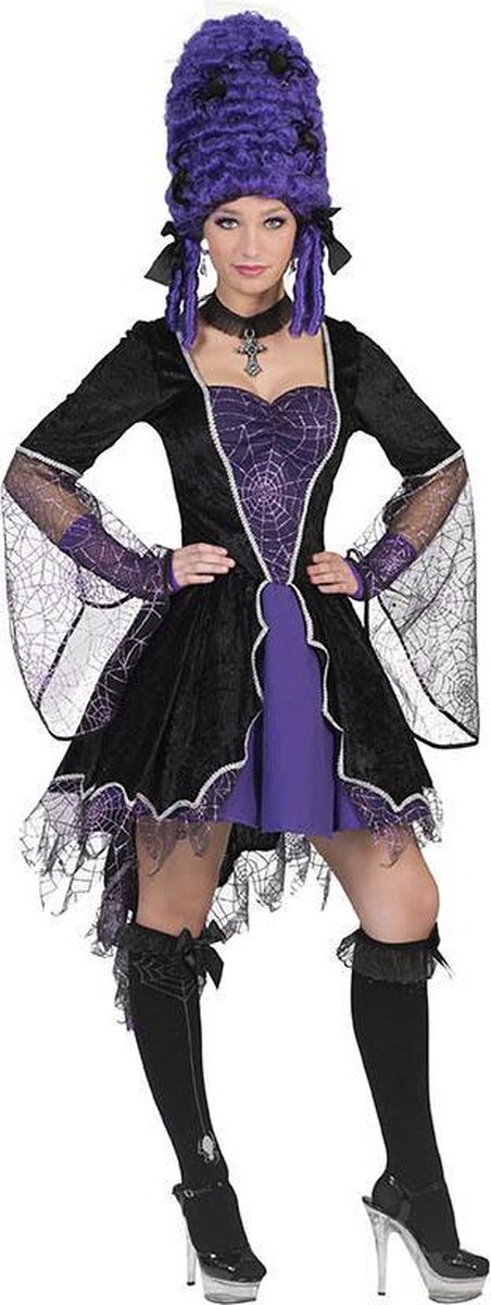 Funny Fashion - Vampier & Dracula Kostuum - Zuigende Suzanne Vampier - Vrouw - paars - Maat 40-42 - Halloween - Verkleedkleding