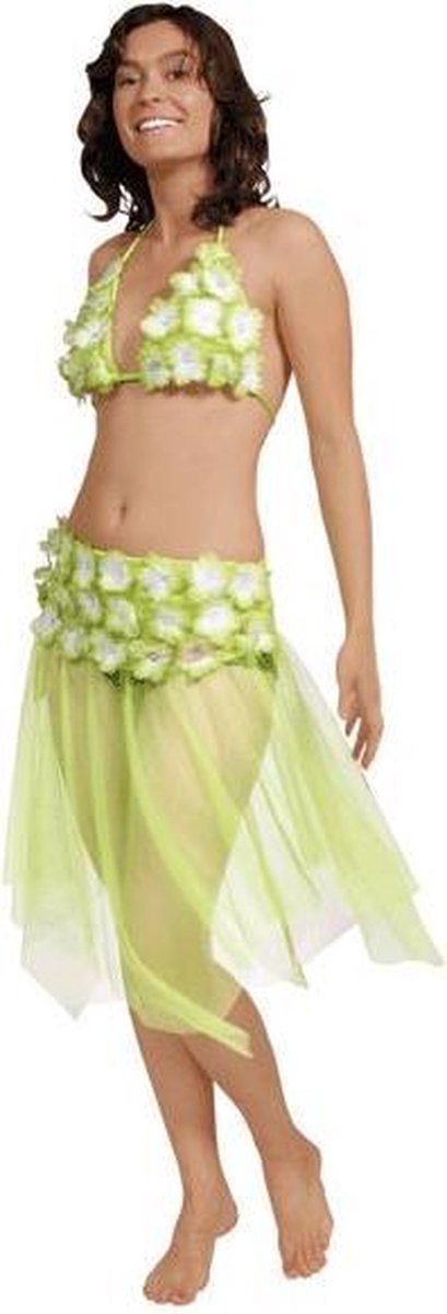 Groene Hawaii rok en bikini