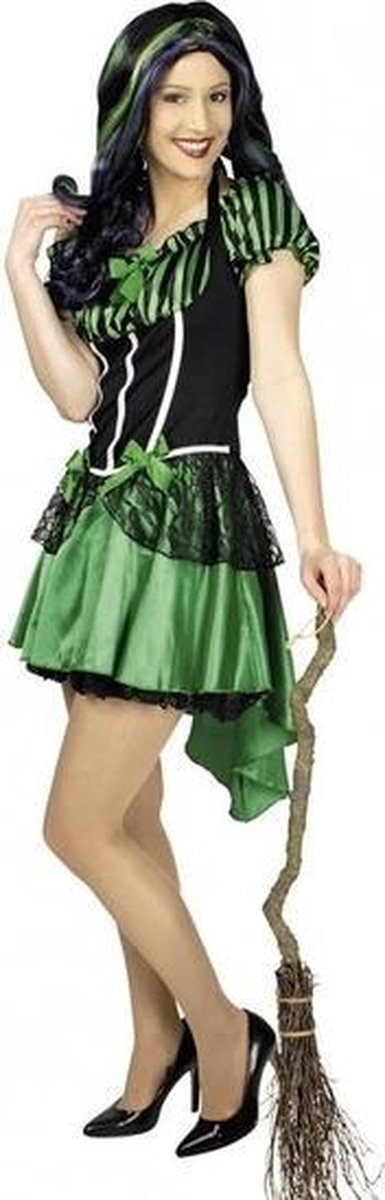 Halloween Groene heksenjurk voor dames 36/38