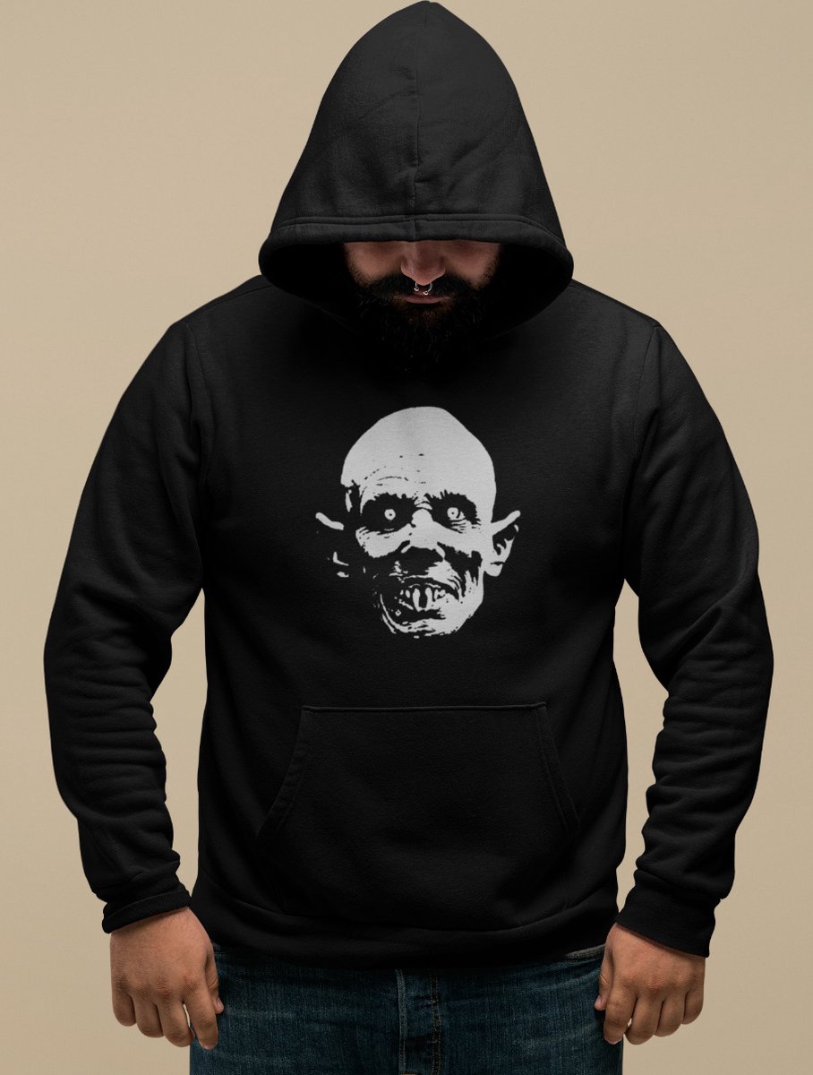 Halloween Hoodie - Nosferatu Face (MAAT 4XL - UNISEKS FIT) - Halloween kostuum voor volwassenen - Dames & Heren