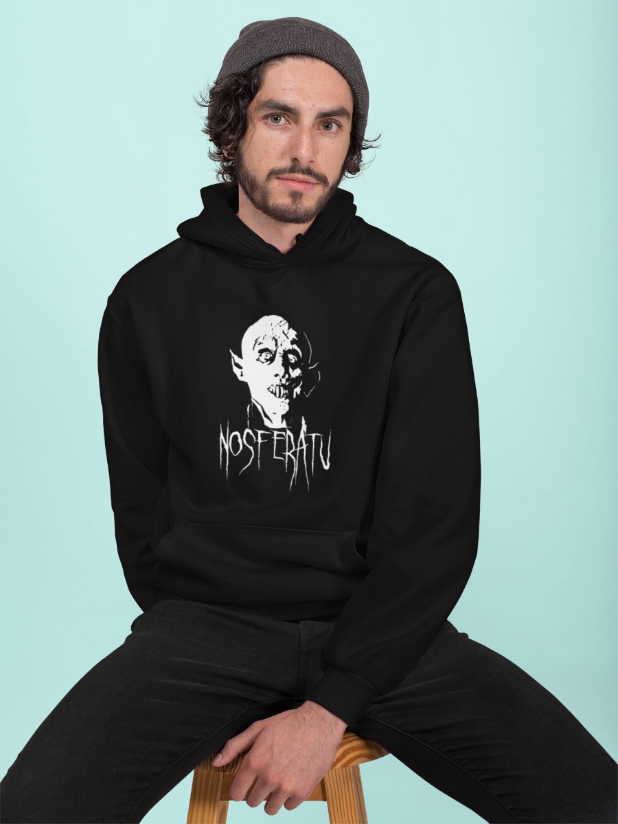 Halloween Hoodie - Nosferatu Name & Face (MAAT 4XL - UNISEKS FIT) - Halloween kostuum voor volwassenen - Dames & Heren