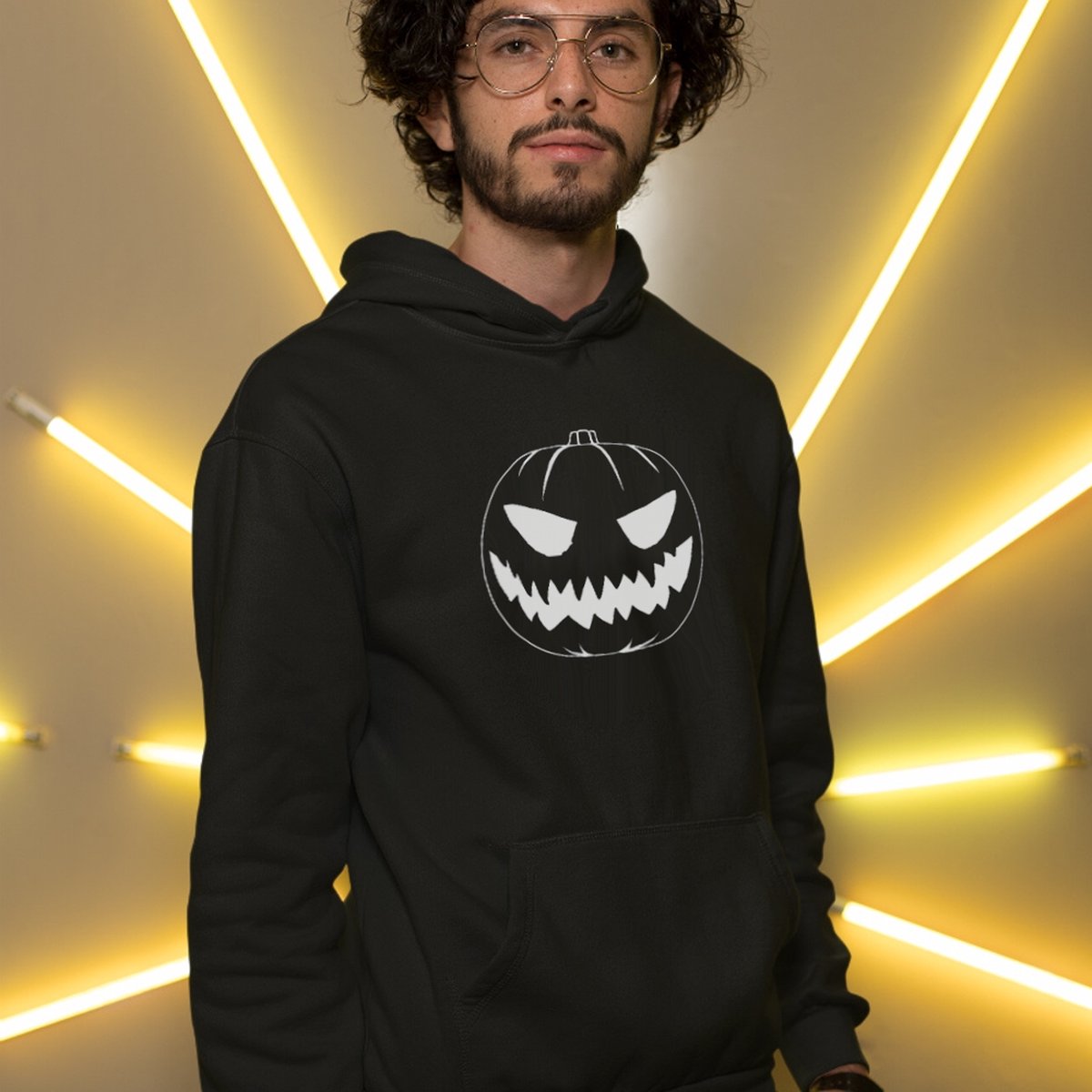 Halloween Hoodie - Pompoen (MAAT XXL - UNISEKS FIT) - Halloween kostuum voor volwassenen - Dames & Heren