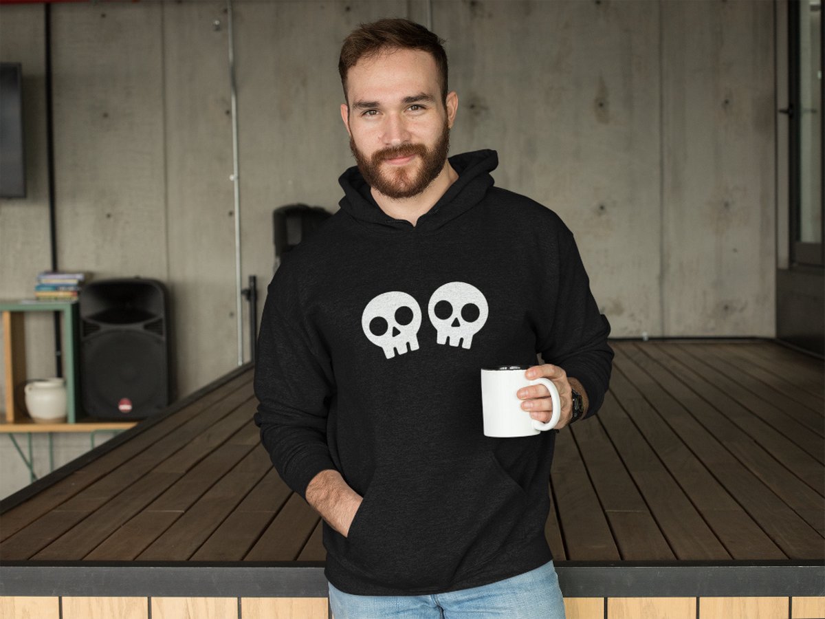 Halloween Hoodie - Skulls (MAAT L - UNISEKS FIT) - Halloween kostuum voor volwassenen - Dames & Heren