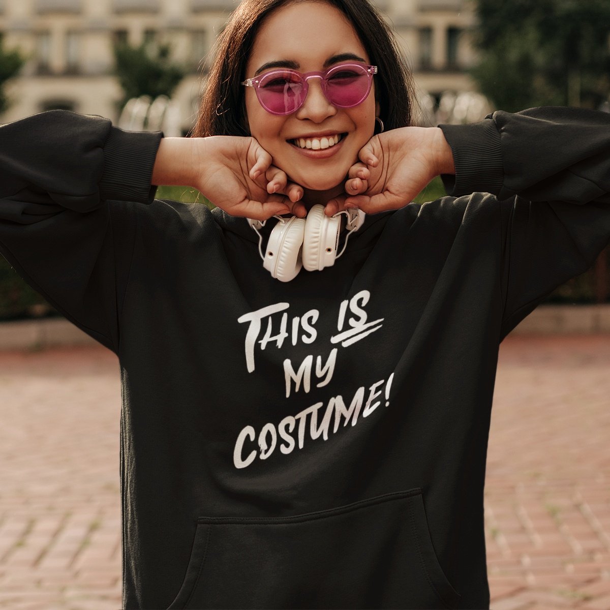 Halloween Hoodie - This Is My Costume (MAAT 4XL - UNISEKS FIT) - Halloween kostuum voor volwassenen - Dames & Heren