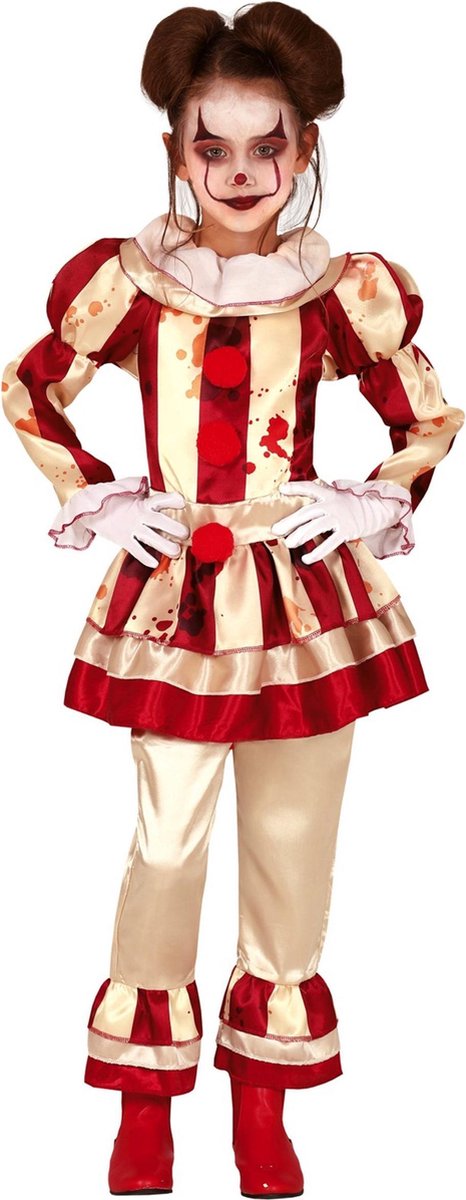 Halloween Horror clown Candy verkleed kostuum voor meisjes - Halloween verkleedkleding - Horrorclowns 110/116