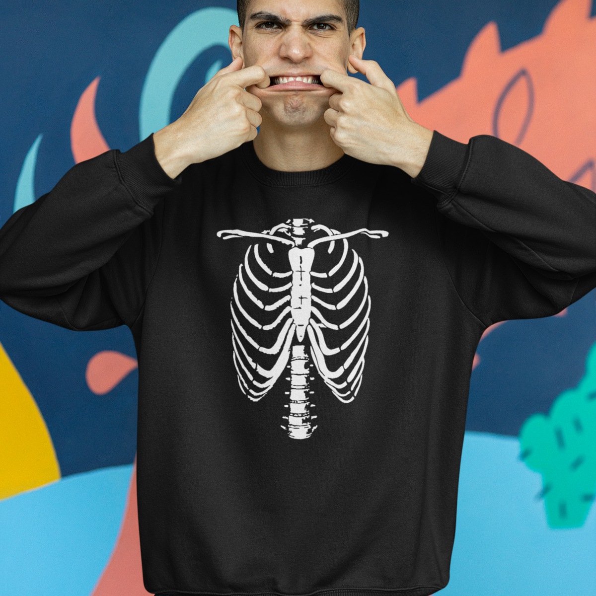 Halloween Trui - Boney Chest (MAAT 3XL - UNISEKS FIT) - Halloween kostuum voor volwassenen - Dames & Heren