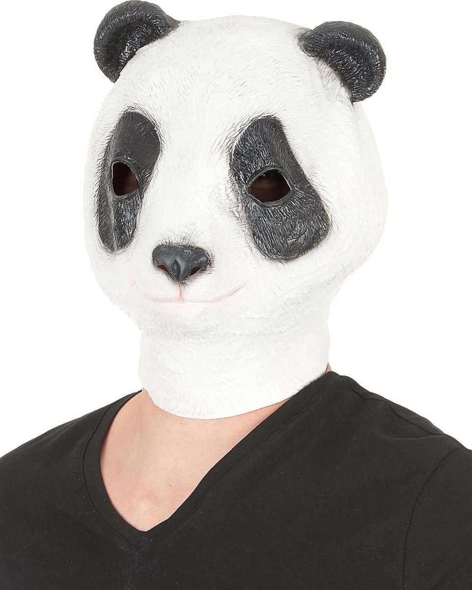 Latex panda masker voor volwassenen - Verkleedmasker - One size