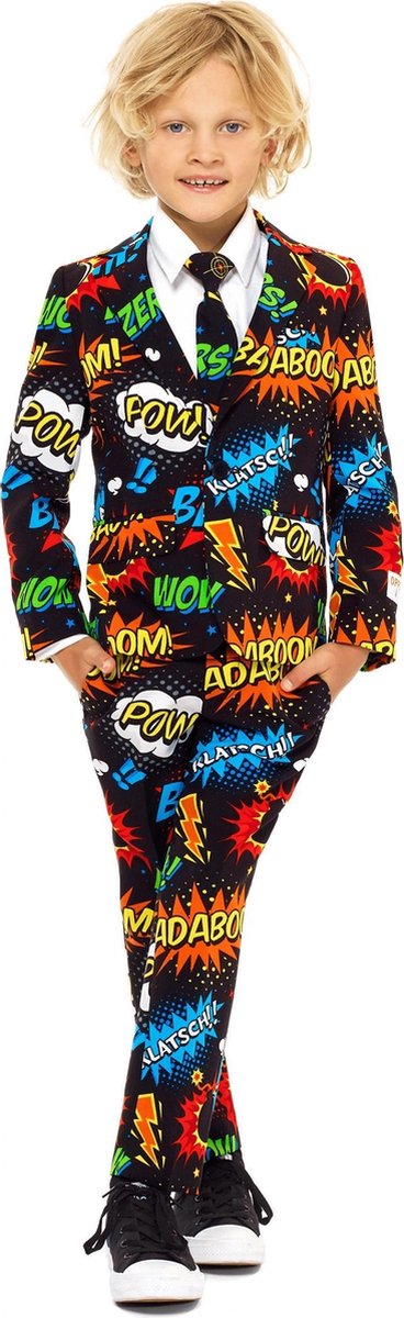 OppoSuits Badaboom - Jongens Kostuum - Gekleurd - Carnaval - Maat 98/104