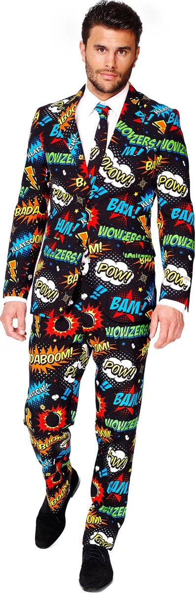 OppoSuits Badaboom - Mannen Zomer Kostuum - Gekleurd - Carnaval - Maat 46