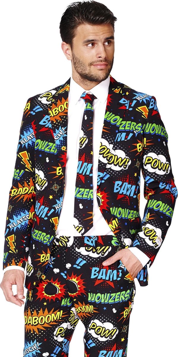 OppoSuits Badaboom - Mannen Zomer Kostuum - Gekleurd - Carnaval - Maat 48