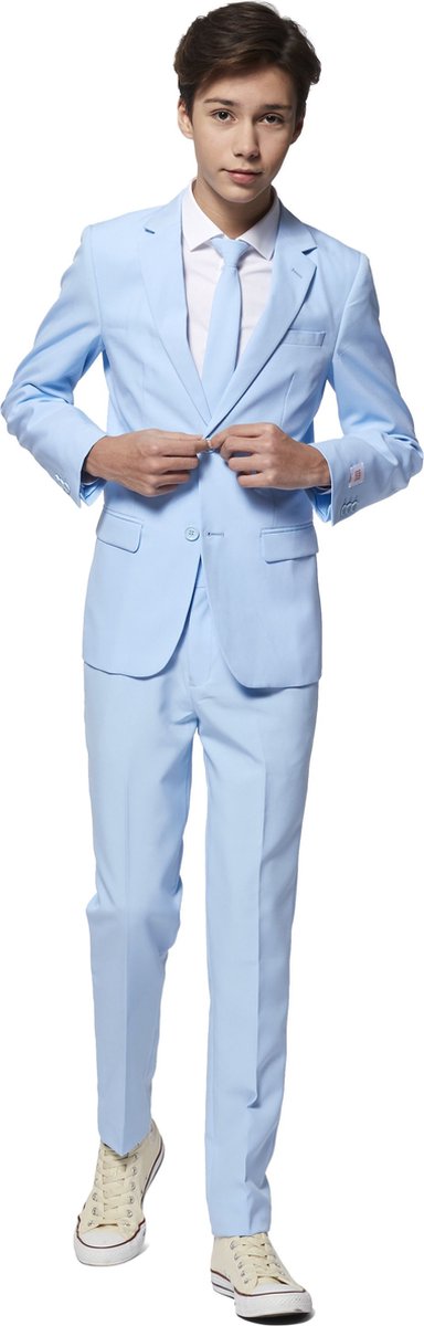 OppoSuits Cool Blue - Tieners Pak - Maat: 12 jaar - Feest