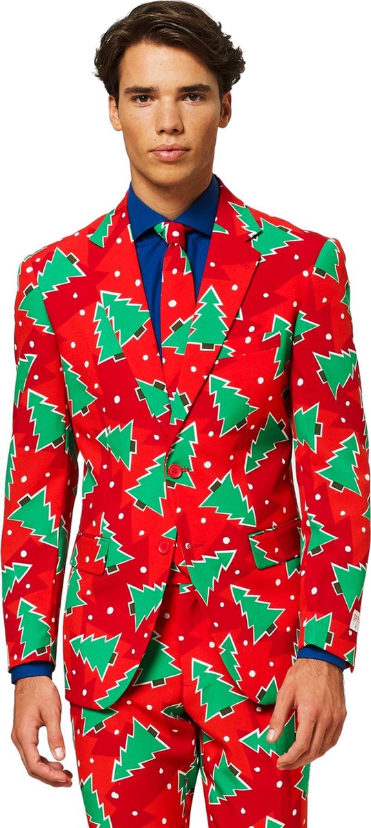 OppoSuits Fine Pine - Mannen Kostuum - Gekleurd - Kerst - Maat 60