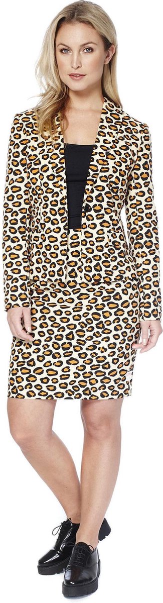 OppoSuits Lady Jag - Vrouwen Kostuum - Beige - Feest - Maat 36