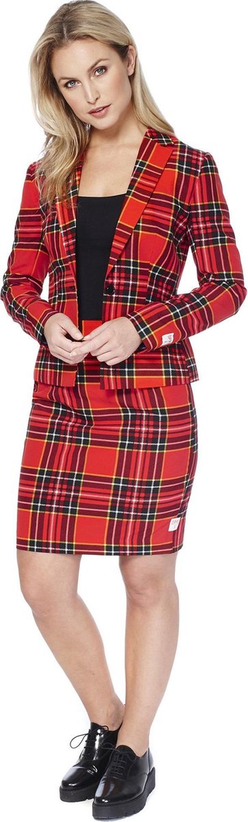 OppoSuits Lumberjackie - Vrouwen Kostuum - Rood - Kerst - Maat 34