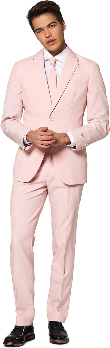 OppoSuits Lush Blush - Mannen Kostuum - Lichtroze - Maat 52