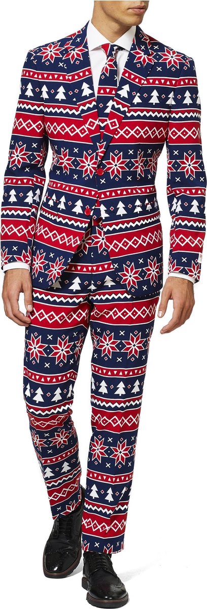 OppoSuits Nordic Noel - Mannen Kostuum - Gekleurd - Kerst - Maat 50