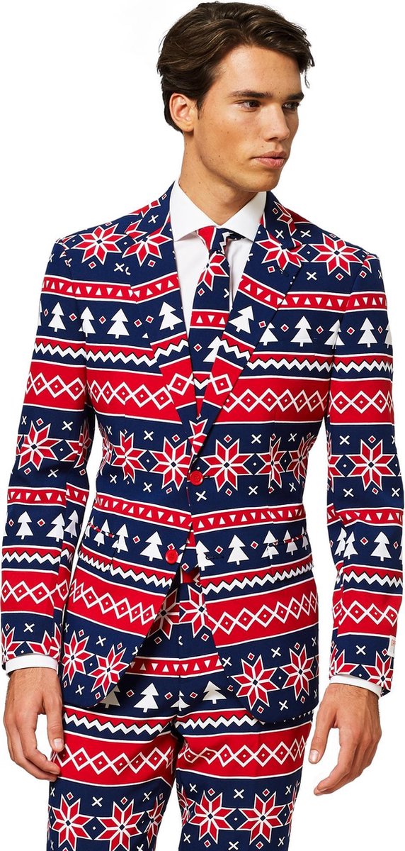 OppoSuits Nordic Noel - Mannen Kostuum - Gekleurd - Kerst - Maat 52