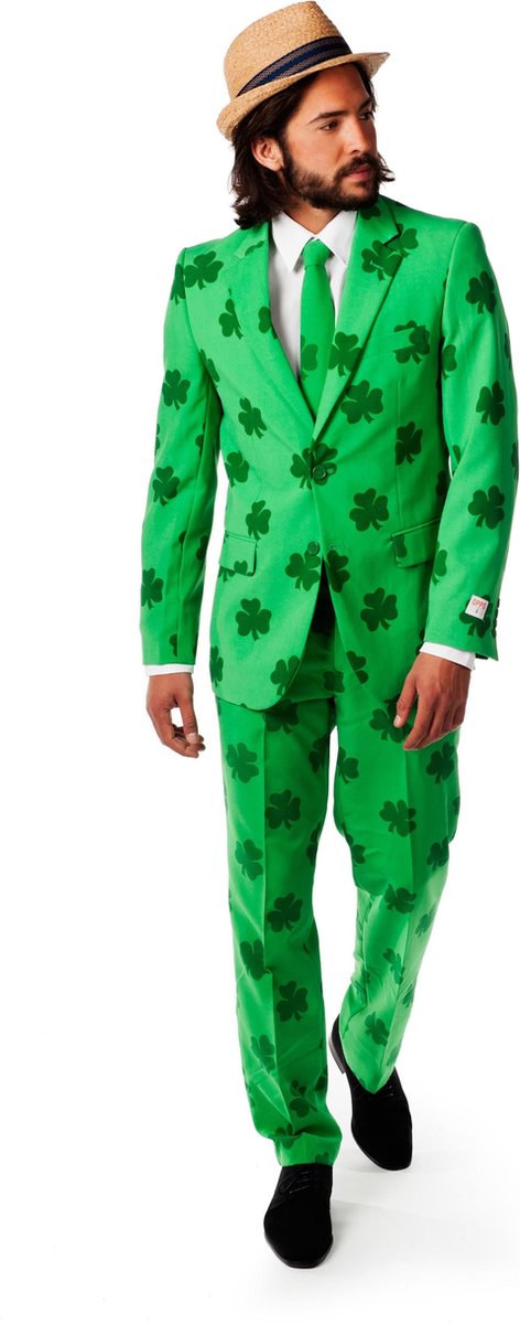 OppoSuits Patrick - Mannen Kostuum - Groen - Feest - Maat 48