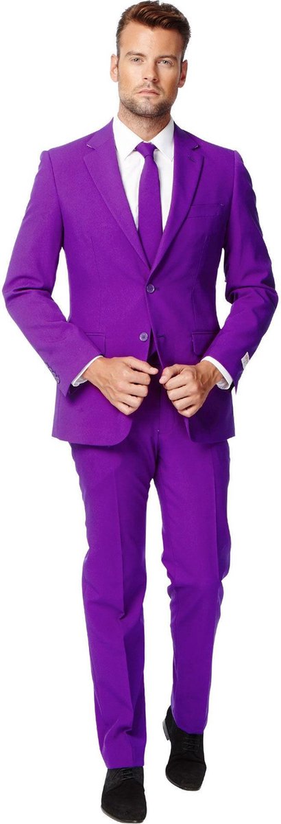 OppoSuits Purple Prince - Mannen Kostuum - Paars - Feest - Maat 52