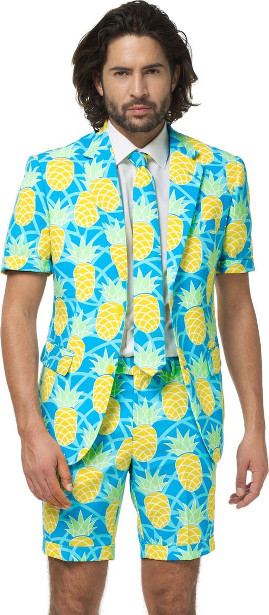 OppoSuits Shineapple - Mannen Kostuum - Zomer - Geel - Feest - Maat 46