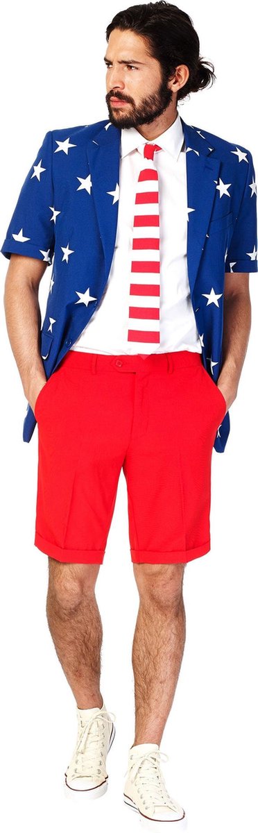 OppoSuits Stars and Stripes - Mannen Zomer Kostuum - Gekleurd - Feest - Maat 50