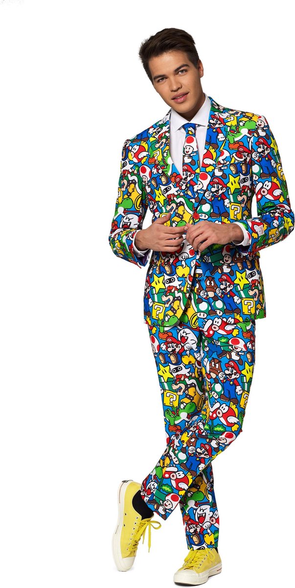 OppoSuits Super Mario™ - Heren Pak - Nintendo - Gekleurd - Maat EU 46