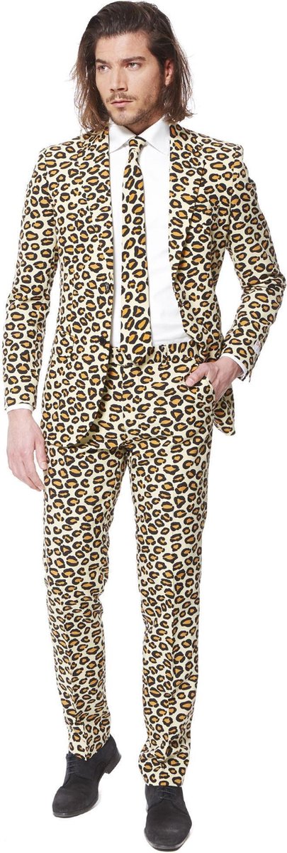 OppoSuits The Jag - Mannen Kostuum - Beige - Carnaval - Maat 46