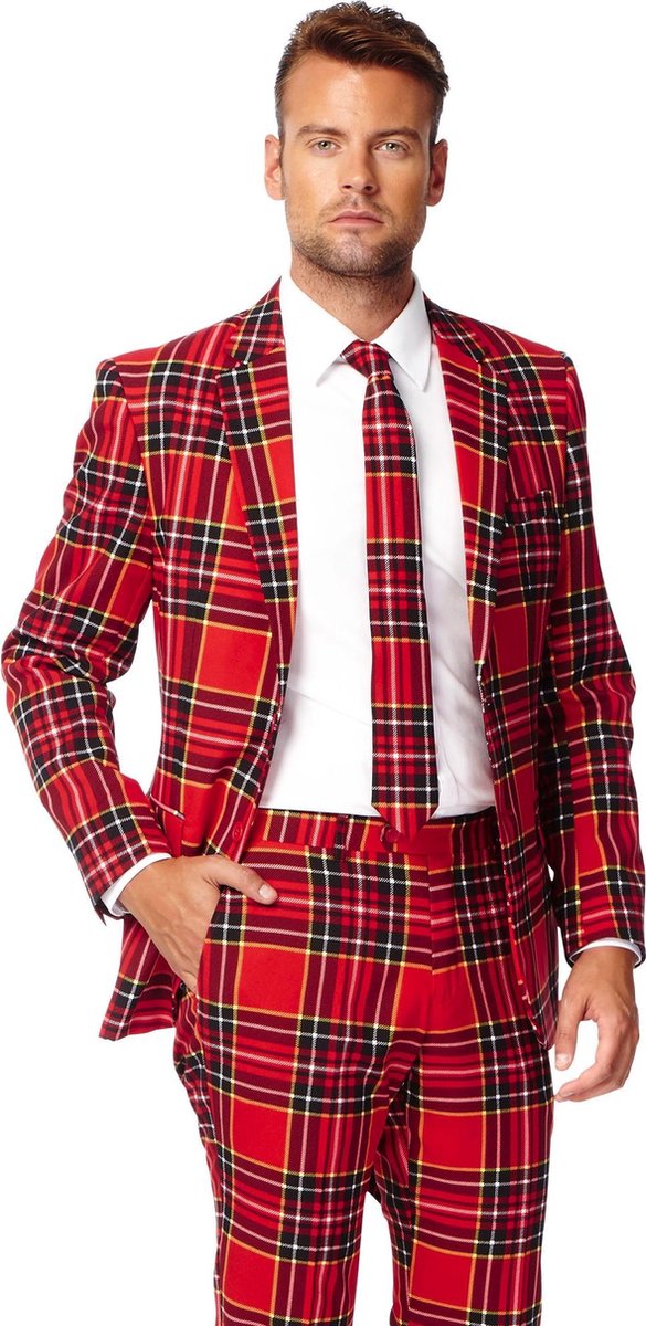 OppoSuits The Lumberjack - Heren Kostuum - Rood - Kerstpak - Maat 46