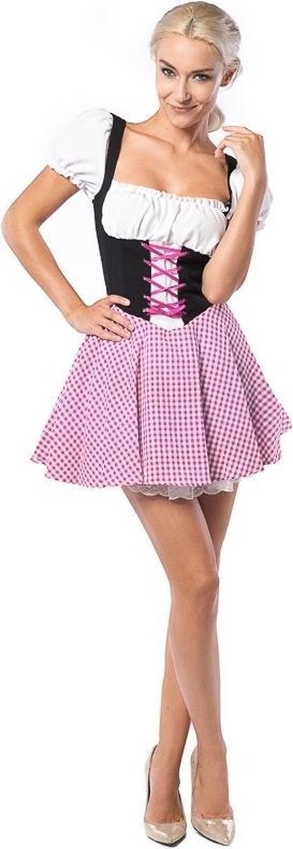 PartyXclusive Dirndl Dames Eva pink/bruin Bruin - L