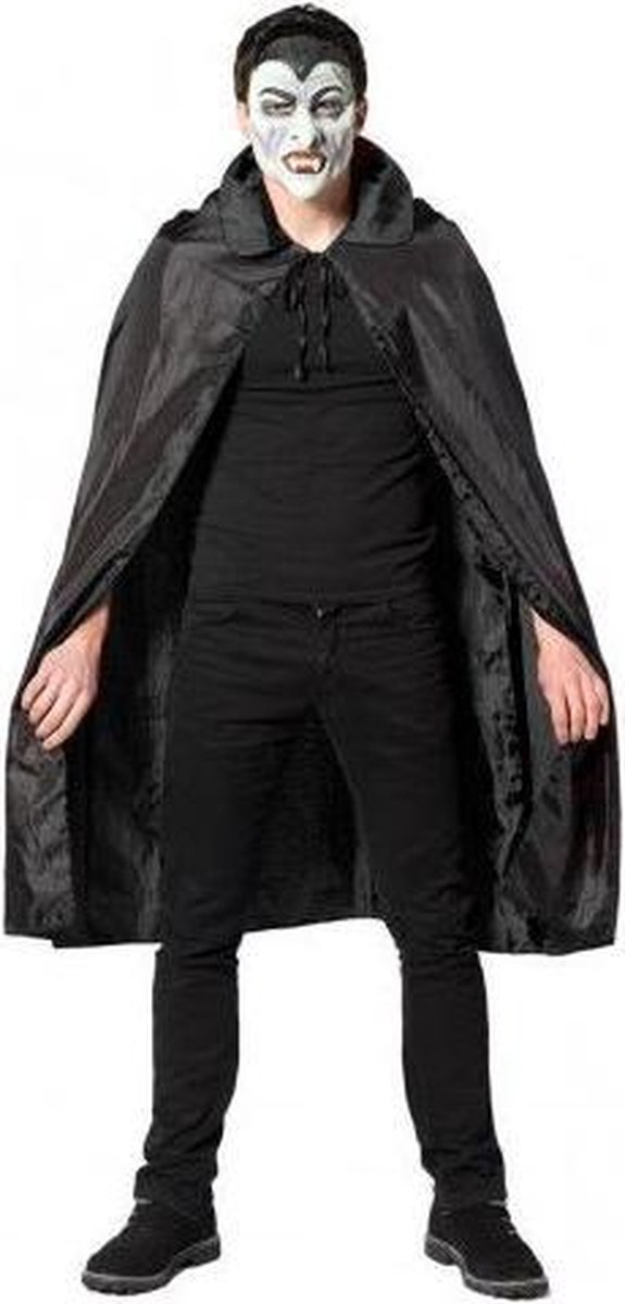 Partychimp Dracula Cape Halloween Kostuum Volwassenen Halloween Kostuum Dames Halloween Kostuum Heren Carnavalskleding Dames Carnavalskleding heren Verkleedkleren Volwassenen - Zwart - One Size - Masker Niet Inbegrepen