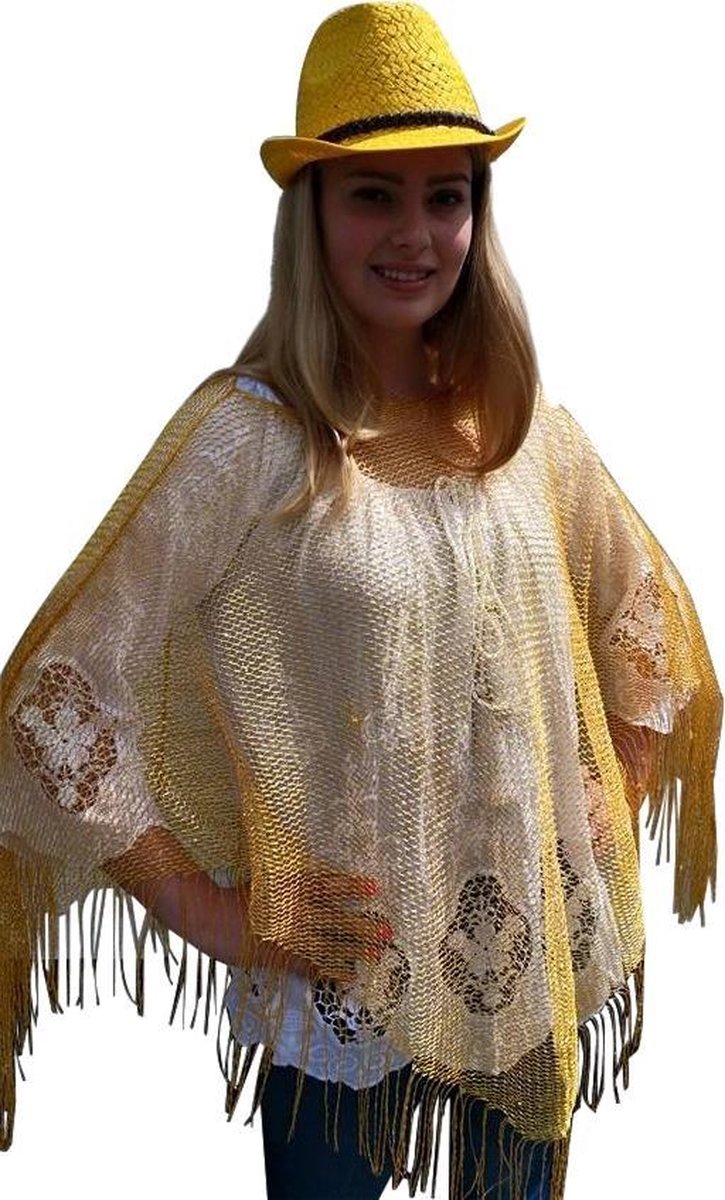 Poncho - Goud/ geel - Festival - Hippie - Ibiza