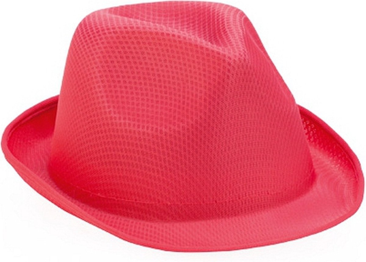 Roze trilby hoedje voor volwassenen