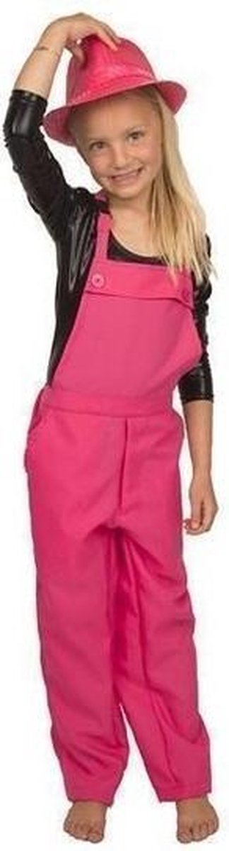 Roze tuinbroek/overall voor kinderen 128