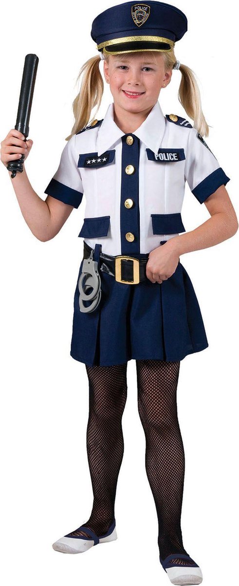 Verkleedpak politie agente meisje Policegirl Amy 128 - Carnavalskleding