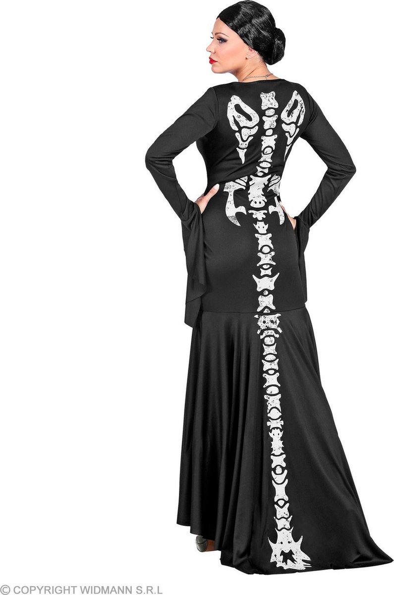 Widmann - Spook & Skelet Kostuum - Moeder Van Buitenaardse Wezens - Vrouw - zwart - Medium - Halloween - Verkleedkleding