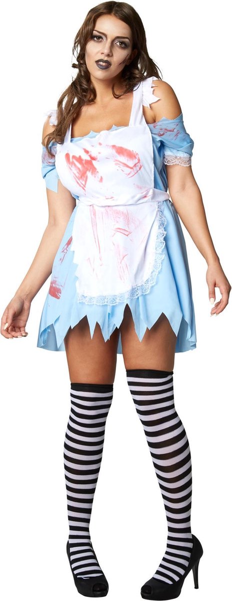 Zombie Alice voor dames vrouwen M verkleedkleding