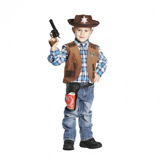 Guggenheim Museum Theoretisch Druipend Cowboy Sheriff vest kind - Verkleedkleren Online