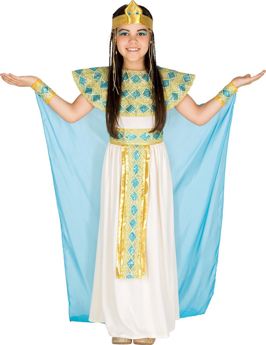 dressforfun 300189 Meisjeskostuum Cleopatra voor kinderen 12-14 jaar verkleedkleding kostuum halloween verkleden feestkleding carnavalskleding carnaval feestkledij partykleding