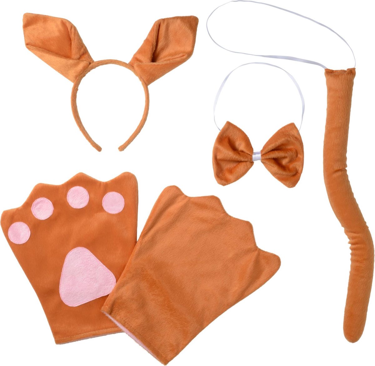 dressforfun - Accessoireset kangoeroe Kinderen - verkleedkleding kostuum halloween verkleden feestkleding carnavalskleding carnaval feestkledij partykleding - 302038