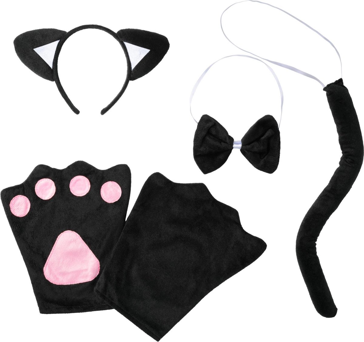 dressforfun - Accessoireset kat Kinderen - verkleedkleding kostuum halloween verkleden feestkleding carnavalskleding carnaval feestkledij partykleding - 302033