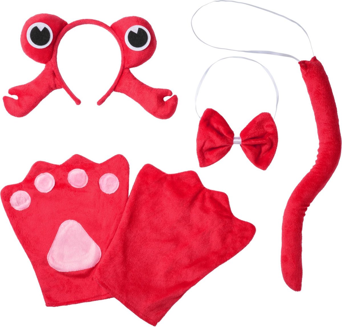 dressforfun - Accessoireset krab Kinderen - verkleedkleding kostuum halloween verkleden feestkleding carnavalskleding carnaval feestkledij partykleding - 302041