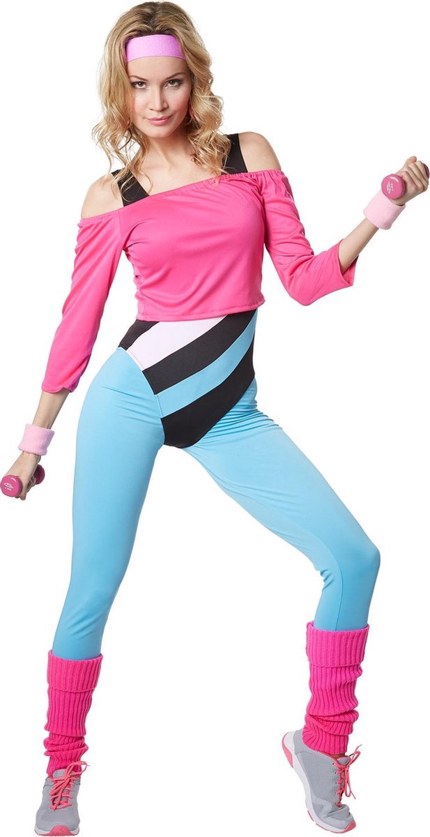 dressforfun - Aerobicster L - verkleedkleding kostuum halloween verkleden feestkleding carnavalskleding carnaval feestkledij partykleding - 302750