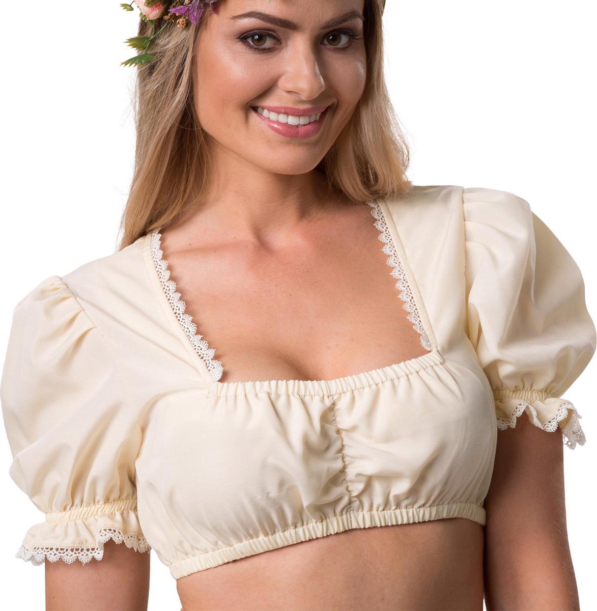 dressforfun - Dirndlblouse Anni L - verkleedkleding kostuum halloween verkleden feestkleding carnavalskleding carnaval feestkledij partykleding - 303047