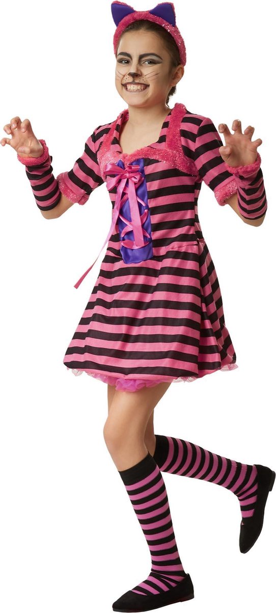 dressforfun - Galant grijnzend katje 152 (11-12y) - verkleedkleding kostuum halloween verkleden feestkleding carnavalskleding carnaval feestkledij partykleding - 302465