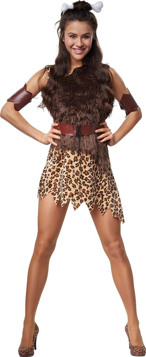 dressforfun - Girlie uit het stenen tijdperk L - verkleedkleding kostuum halloween verkleden feestkleding carnavalskleding carnaval feestkledij partykleding - 302755