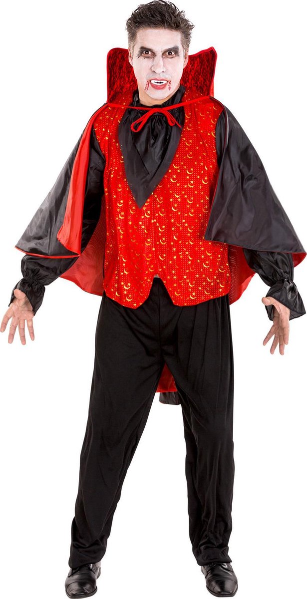 dressforfun - Herenkostuum graaf Dracula XL - verkleedkleding kostuum halloween verkleden feestkleding carnavalskleding carnaval feestkledij partykleding - 300172