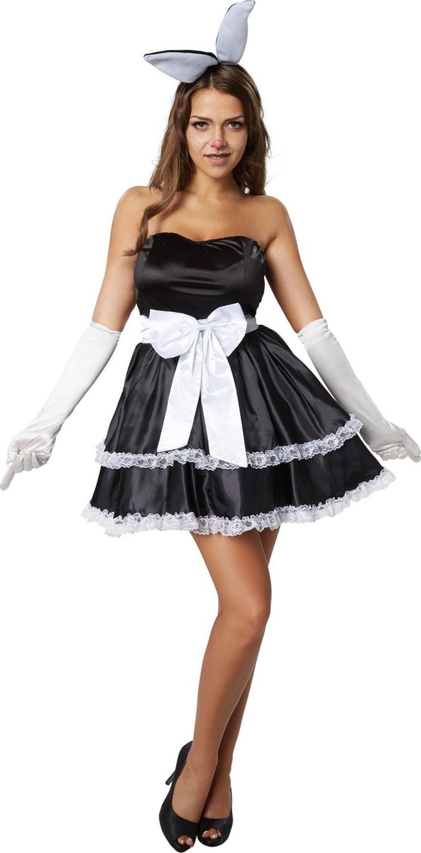 dressforfun - Hot bunny XXL - verkleedkleding kostuum halloween verkleden feestkleding carnavalskleding carnaval feestkledij partykleding - 302134