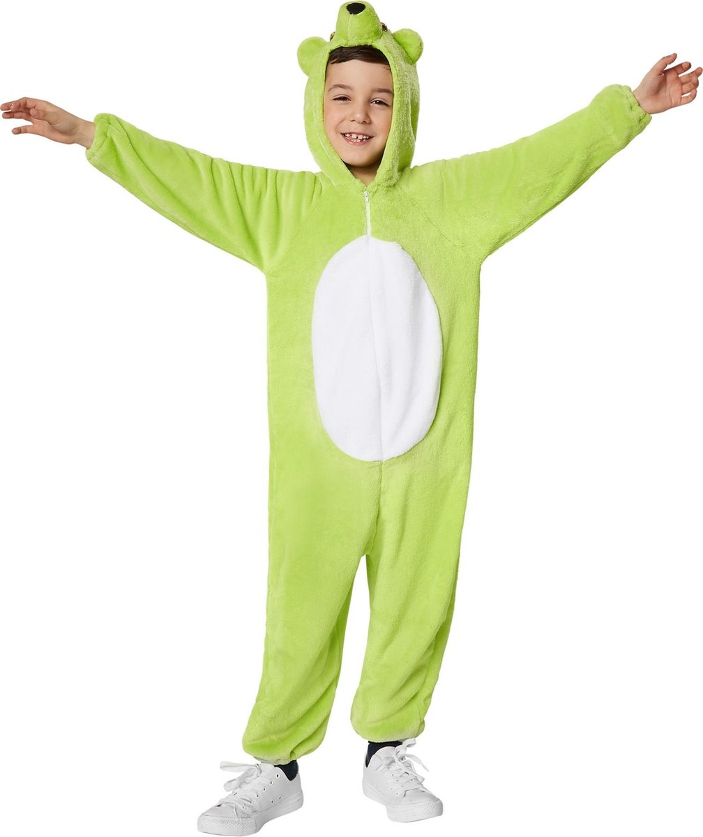 dressforfun - Kinderkostuum groene beer 116 (5-6y) - verkleedkleding kostuum halloween verkleden feestkleding carnavalskleding carnaval feestkledij partykleding - 301555